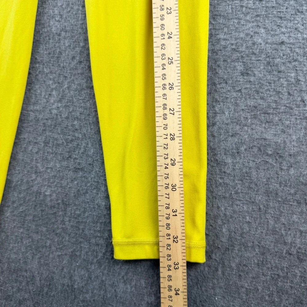 OFFLINE by Aerie Leggings Women's Small Yellow Real Me High Waist Smocked 7/8